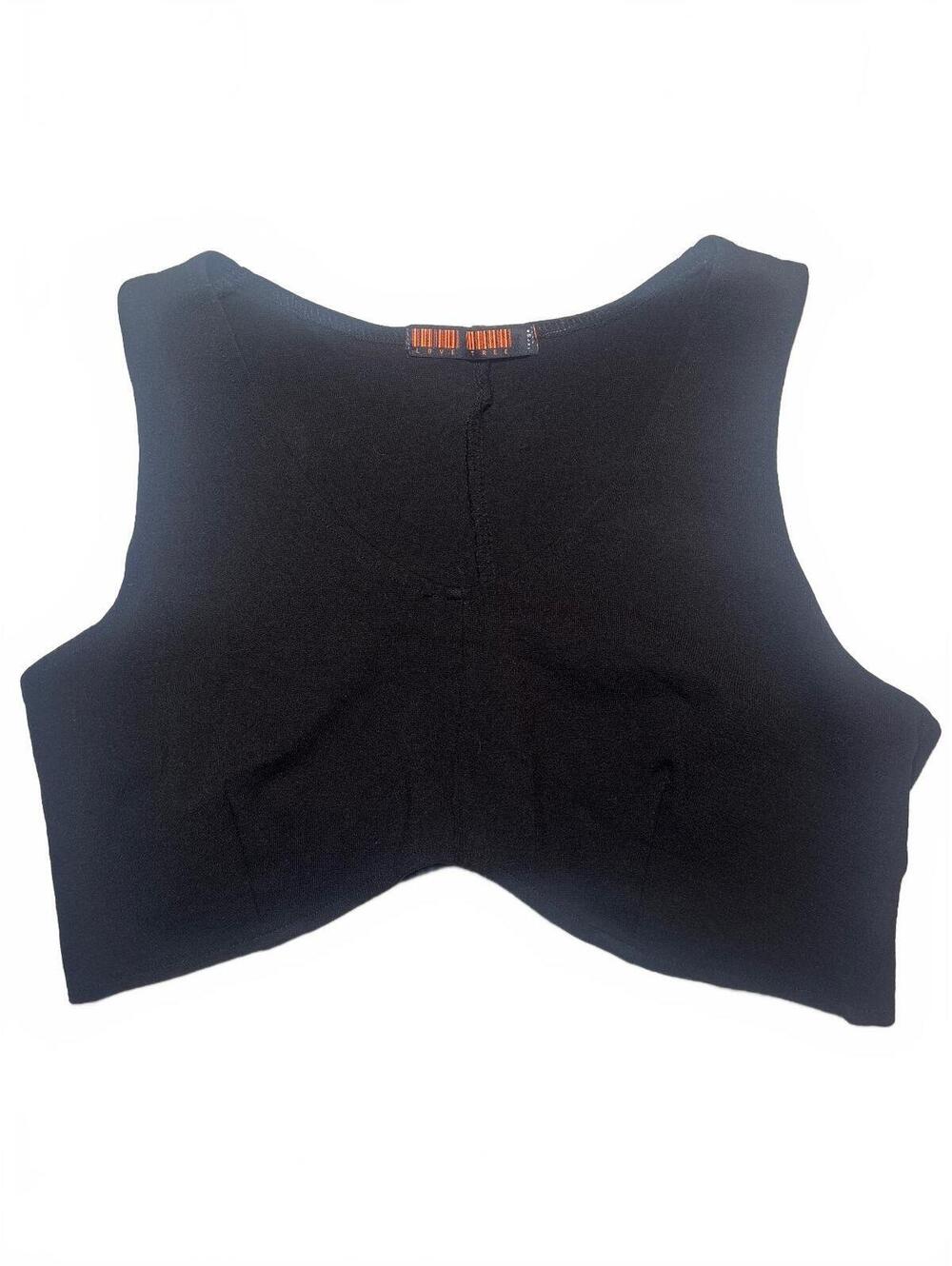 Love Tree Black Crop Top
